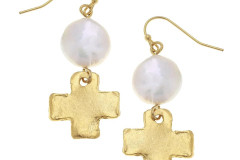 Gold-Cross-Drop-Earrings